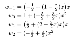 Interpolation weights for Key