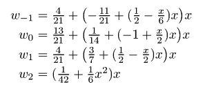 Interpolation weights for O-MOMS