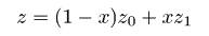 Linear interpolation formula