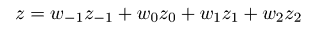 Four-point interpolation weighted sum